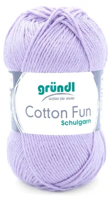 Produktbild von Gründl Baumwolle Fun Strickgarn/ Häkelgarn 100% Baumwolle ,50 g/115 m,NS: 3-4 35 violett