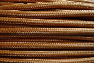 Obrázek produktu pro Textil Stromkabel 3x0,75mm² Englisch Gold
