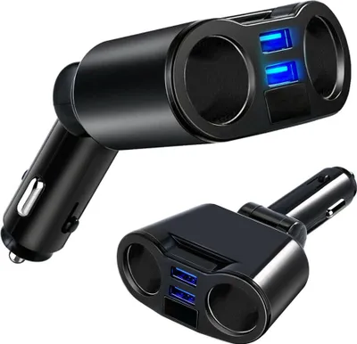 Obrázek produktu pro Verk 10074 Rozbočovač pro autozapalovač 2x USB, 12-24V, Voltmetr