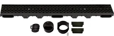 Produktbild von ScarMaxx B125 Entwässerungsrinne Set, Regenwasser Ablauf - Bauhöhe 60 mm - 1m
