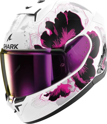 Produktbild von Shark D-Skwal 3 Mayfer Helm, weiß/lila, XS (53/54)