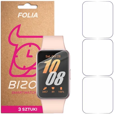 Produktbild von 3x Schutzfolie für den Bildschirm für Galaxy Fit 3, Bizon Watch HydroFlex