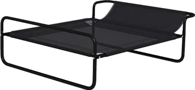 Produktbild von Hundebett, erhöhte Bauweise, Mesh-Bezug, Stahlrahmen, 29 x 91 x 69 cm, Schwarz