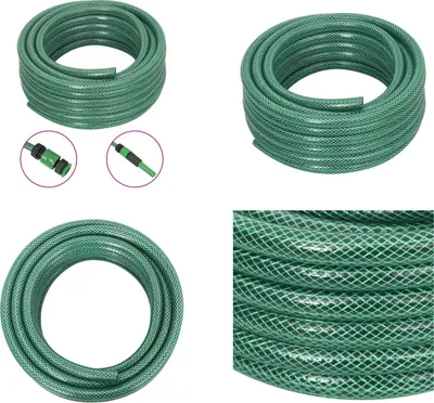Obrázek produktu pro vidaXL Zahradní hadice se šroubením zelená 0,6" 10 m PVC - Zahradní hadice - Zahradní hadice - Hadice na vodu - PVC hadice