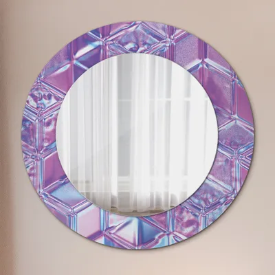 Obrázek produktu pro Kulaté zrcadlo s moderním potiskem - nástěnné dekorativní zrcadlo - abstraktní surrealismus - Ø50cm