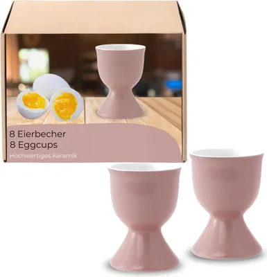 Produktbild von Eierbecher 8er Set, Ø 5x7 cm, in Rosa aus Keramik
