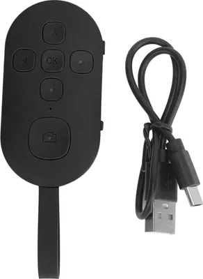 Produktbild von Bluetooth Fernbedienung Telefon Seite Turner wiederaufladbare Selfie Clicker Hands  für Smartphone -Tablets Schwarz