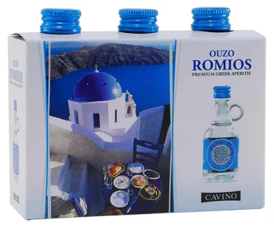 Produktbild von Cavino Romios Ouzo (3 x 0,04L)