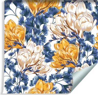 Produktbild von 10 m Rolle Vlies Tapete Bunte Magnolie Blumen XXL