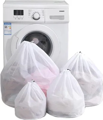 Obrázek produktu pro Barevné sady 4 různých prádelních sáčků do pračky z bavlněné tkaniny.