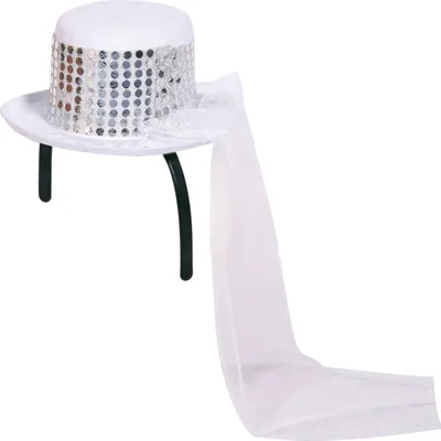 Produktbild von Mini Hochzeitshut mit Pailletten