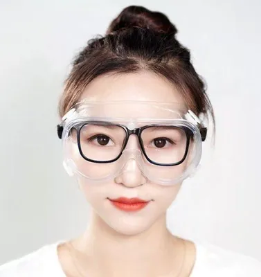 Produktbild von Winddichte, stofdichte Sicherheitsbrille, transparent, kondenswasserabweisend, geschlossen, für Männer und Frauen, Schutzbrille.