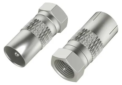 Obrázok produktu pre Hama 00205315, F-typ, F-typ, Samec, Samec, Kovová, 1 kusov