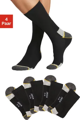 Produktbild von JOHN DEVIN Arbeitssocken 4 -teilig 4x schwarz Größe 47/48
