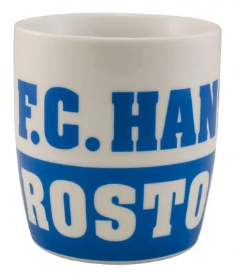 F.C. Hansa Rostock Tasse 'Mauer' – Blau-weiße Keramiktasse Mit Relief-Design | 0,3 Liter, Spülmaschinenfest