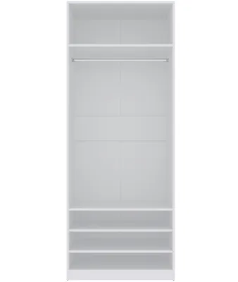 Produktbild von Marmex TRES03 Weiß Kleiderschrank mit Einlegeböden und Kleiderstange 80x206x51cm