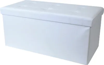 Produktbild von Sitzbank Aufbewahrungsbox 110x38x38 faltbar weiß