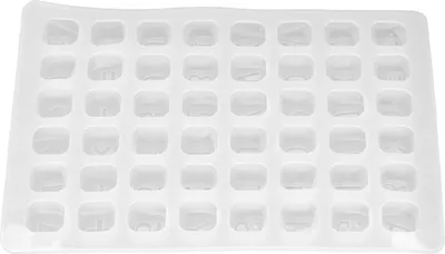 Imagen del producto de 3 moldes de silicona multifuncionales con 48 cavidades, ideales para hacer pudines, pasteles, galletas y otros postres. Color: transparente