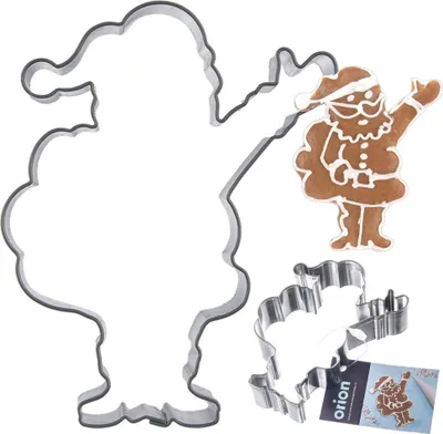 Produktbild von Orion Ausstechform Keksausstecher Ausstecher für Kekse Lebkuchen aus Edelstahl Weihnachtsmann 7,3 cm