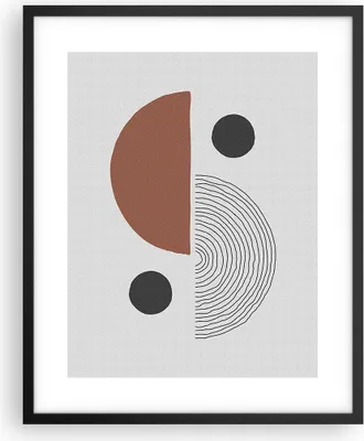 Produktbild von Gerahmtes Poster - Schwarzer Rahmen - Abstraktion Figuren Geometrisch - 40x50 cm - Wand Bild - Wanddeko - Wandbilder - Wandposter - Bilderrahmen - Bilder - Kunstdruck - Wandbild - P2BPA40x50-4153