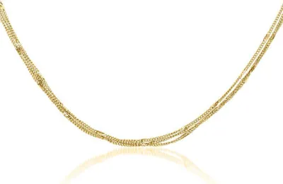 Produktbild von JEWLIX Damenkette aus vergoldetem Edelstahl, mehrreihig
