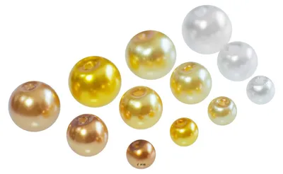 Bastelperlen 4mm hellbraun,gelb,creme,weiß