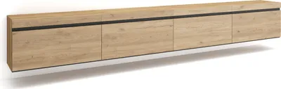 Produktbild von TV-Schrank, Lowboard, 320x35x45 cm, Für großformatiges TV, Hängend, Eiche farbe