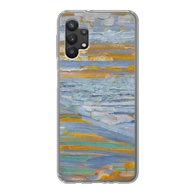 Produktbild von MuchoWow® Handyhülle Schutzhülle Hülle für Samsung Galaxy A32 5G Blick auf den Strand und die Seebrücke von den Dünen aus - Piet Mondrian Silikon Softcase Handy Hülle - Softcase