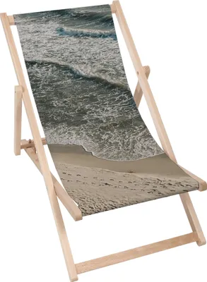 Zdjęcie produktu dla Dreamroots Składany drewniany leżak, drewno bukowe do 130 kg, składany leżak z 3-stopniową regulacją nachylenia oparcia, Calm Beach