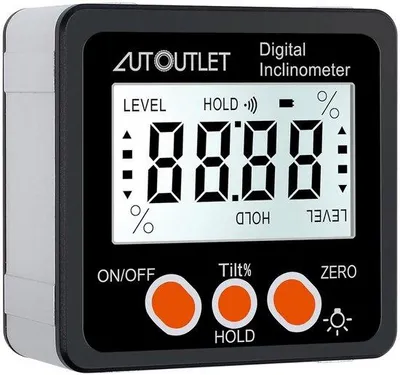 Produktbild von Digitale Inclinometer mit 4-fach 90-Grad-Boog, Niveau-Meter mit Hintergrundbeleuchtung und magnetischer Basis