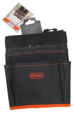 Produktbild von Connex Werkzeug-Gürteltasche - 13 Fächer - Mit 2 Universalhaltern - Aus Polyester - Pflegeleicht/Werkzeugtasche mit Gürtel/Werkzeuggürtel/Gürteltasche