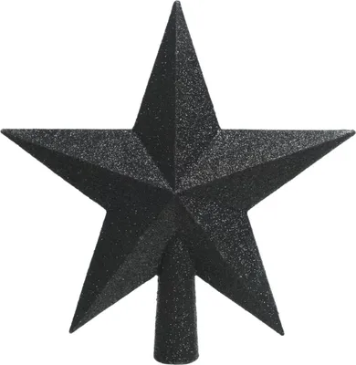 Produktbild von Kaemingk Tannenbaumspitze schwarz bruchfest, langlebig 19 cm