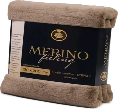 Produktbild von Gözze Wendewohndecke Merino 150 x 200 cm taupe
