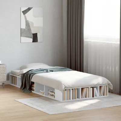 Immagine prodotto di Letto matrimoniale esclusivo con contenitore, bianco, 80 x 200 cm, realizzato in legno composito