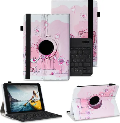 Produktbild von Schutzhülle für VALE Tablet V10E / V10A Bluetooth Hülle Tasche QWERTZ TastaturFarben:Motiv 1