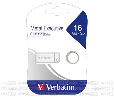 Produktbild von VERBATIM USB 2.0 Drive 16GB Metal Executive, silber