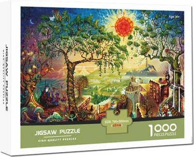 Image de Puzzle 1000 pièces, puzzle adulte, puzzle coloré pour adultes et enfants à partir de 14 ans, zone de soutien A-F- 70x50cm