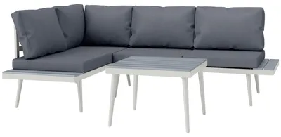 Image de Ensemble de salon de jardin - Ensemble de mobilier de jardin - Mobilier de balcon - Ensemble de salon d'extérieur - Ensemble de table de jardin - Modulaire, 3 pièces