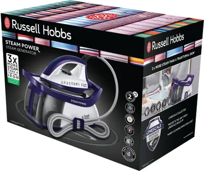 Obrázek produktu pro Russell Hobbs 24440-56 Parní žehlicí stanice 2600 W 1,3 l keramická deska Fialová, bílá