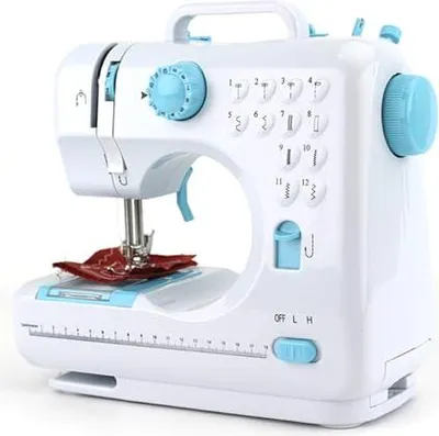 Produktbild von Candeon Nähmaschinenanfänger Kinder, 12 Stitch Haushalt Elektromaschine, Doppellinien, Mini Overlock Foot Pedal Anfänger, Profi