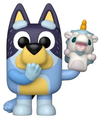Obrázek produktu pro Bluey POP! Animovaná vinylová figurka Bandit s Unicourse, 9 cm