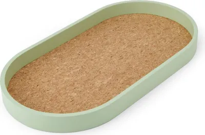 Obrázek produktu pro KitchenCraft Idilica Oválný servírovací podnos s korkovou dýhou - 38x20cm