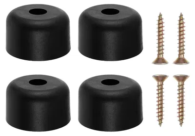 Productafbeelding van 4 stuks meubelpoten, Ø 50 x H 30 mm, rond, zwart