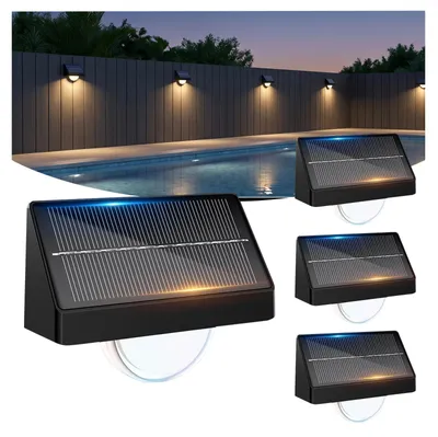 4er-Set Solarleuchten für Außen, 8 Farben, 3 Modi, IP65