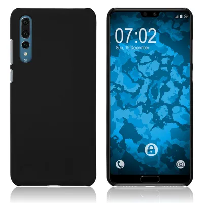 Produktbild von PhoneNatic Case kompatibel mit Huawei P20 Pro - Hülle schwarz gummiert Hard-case Cover