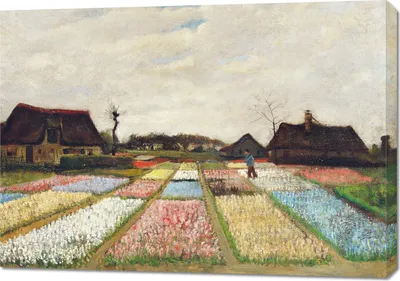 Obrázok produktu pre Obraz 100x70cm Kvetinové záhony v Holandsku, Van Gogh Vintage