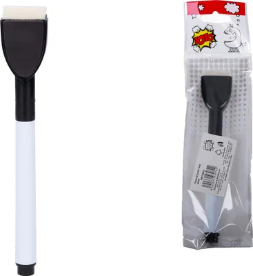 Produktbild von Whiteboard-Marker mit Mini-Wischer – schwarz