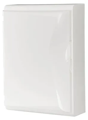 Obrázek produktu pro AP malý rozdělovač bílý, s dvířky se zadním - Plošná montážní deska BC-A-3/39-TW-G