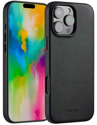 Immagine prodotto di Accezz MagSafe Cover posteriore in pelle per iPhone 16 Pro Max - Nero onice