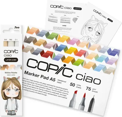 Productafbeelding van COPIC 220750212 COPIC marker, kleur "ciao", "LAYER & MIX Manga Starter Set", kleur: Mellow